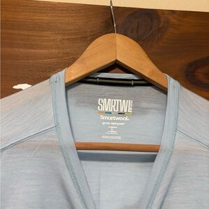 Smartwool Light Blue V-Neck Shirt